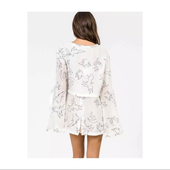 Sass & Bide Bad to the Bone long sleeved semi sheer size 40 AUS 10 100% silk top - Picture 14 of 16